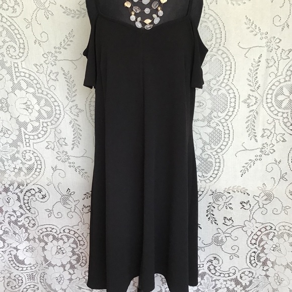 Jms, Just My Size- Cold Shoulder Swing Dress - Picture 1 of 7